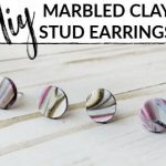 Marbled Clay Stud Earrings DIY